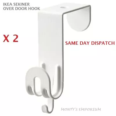 Over Door Clothes Towels Hooks X 2 Ikea Sekiner White Towels Or Bathrobes • £6.91