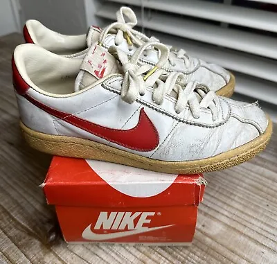 80s Vintage BTTF Nike 4006 BRUIN W/R Marty Mcfly White Red Shoes Size U.S 3 1/2 • $299.99