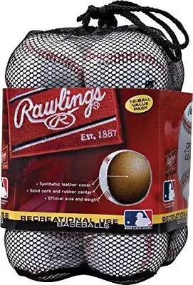 Rawlings Official League Recreational Use Baseballs Bag Of 12 OLB3BAG12 • $32