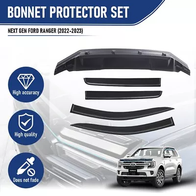 Next Gen Ford Ranger 2022-2023 Bonnet Protector & Weathershields Set • $111.80