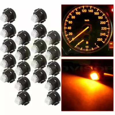 20Pcs Amber 2835 1SMD Car T3 Neo Wedge LED Bulbs Dash A/C Climate Control Lights • $9.59