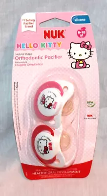 New In Package Vintage Nuk Set Of 2 Hello Kitty Orthodontic Pacifeirs • $6.99