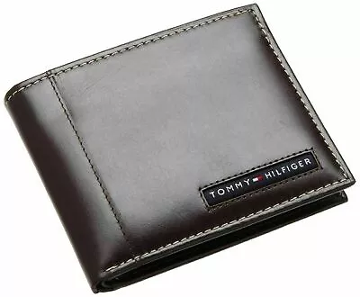 Tommy Hilfiger Men's Leather RFID With Cambridge Pass-Case ID Wallet Black • £25.99