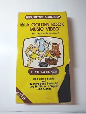 Vintage Golden Book Music Video VHS Sing Stretch & Shape Up  RARE Video Cassette • $7.50