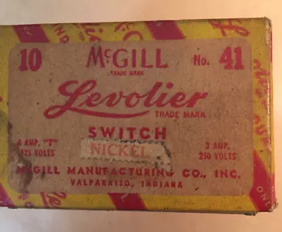 McGill Levolier Switch #41 125 Volt-6 Amp Pull Chain • $10