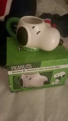 Peanuts Snoopy Head St. Patrick's Day Ceramic Mug New • $20