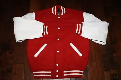 Vintage Stewart Strauss Letterman Varsity Jacket STANFORD 49ERS REDS LARGE • $65