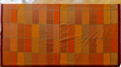 Marimekko Fabric LISSABON Orange/Red  By Yard W 58   100% Cotton Finland New • $35