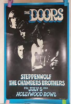 THE DOORS 20th Anniversary HOLLYWOOD BOWL CONCERT POSTER 1968- 88 GARY GRIMSHAW • $45