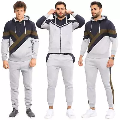 Mens Full Tracksuits Bottom Set Hoodie TOP Hooded Sweatshirt Bottoms Gym Joggers • £16.99