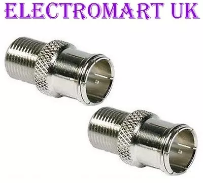 £2.48 • Buy 2 X Quick Fit F Connectors Push On Adaptors Satellite Sky Virgin