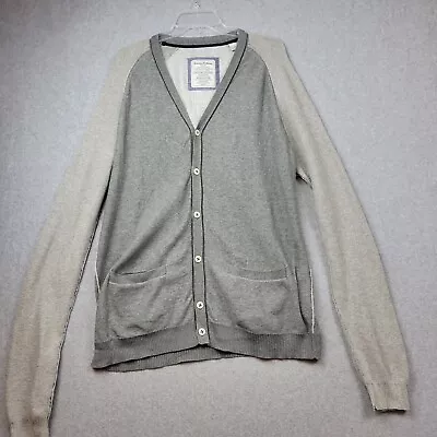 Tommy Bahama Sweater Mens XL Gray Cardigan Perfect Fit Grandpa • $21.24