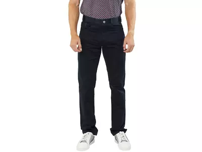 Mens Platini Casual Dress Chino Style Pants Stretchy Relax Fit FDP7823 Navy Blue • $29.99