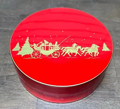 Vintage Otagiri Coaster Set Of 6 Red W/ Golden Coach And Case- Japan New In Box • $20