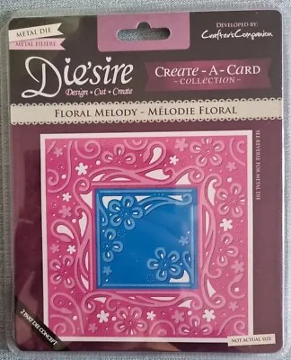 Crafters Companion Die'Sire - CREATE A CARD CHRISTMAS 6x6 DIES - Floral Melody • £4