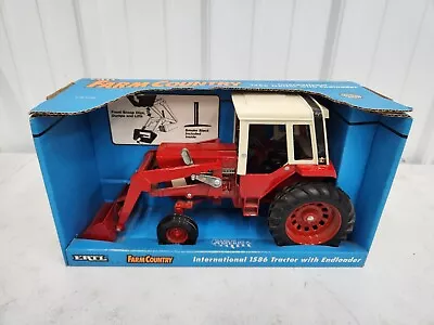 Original 1/16 Ertl International Harvester 1586 Toy Tractor W/Loader In Box IH  • $34