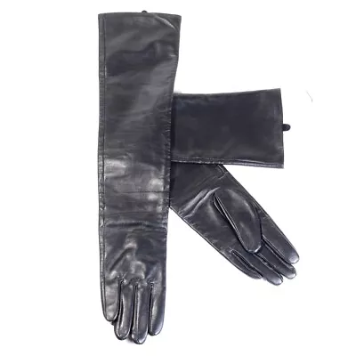 60 70 80cm Men's Male 100% Real Leather  Punk Party Dancing Opera/Long Gloves • $55.80