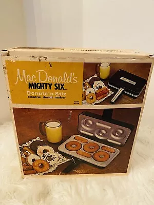 Vintage MacDonalds Mighty Six Donuts 'n Stix Electric Donut Maker (t1) • $15