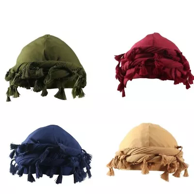 Turban Durag For Men Unisex Satin Silk Lined Elastic Turban Head Wrap Head Scarf • $7.99