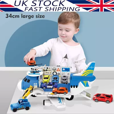 Toy Cars For 3 Year Old Boy Car Toys Set Aeroplane Toys Transport For Kids Gift • £14.90