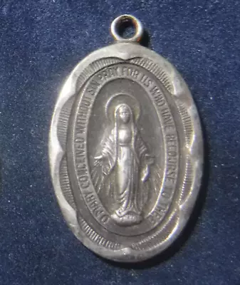 Vintage Sterling Silver Miraculous Medal Catholic Medal • $22.49