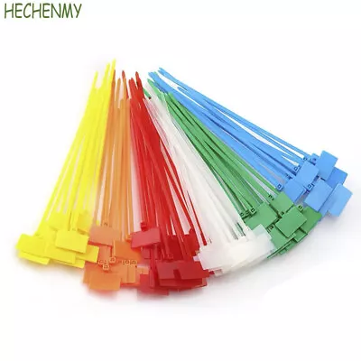 4*200mm Numbered Cable Zip Ties Nylon Plastic Colored Self Locking Tag Label New • $12.44