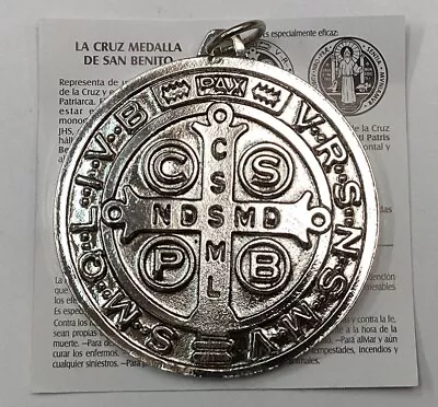 Medalla De San Benito Abad 2.5” Diam. Medallion Of St Benedict 2.5” Round Cord • $14.95