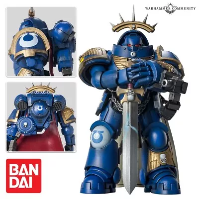 NIB Warhammer 40k Bandai Limited Ultramarines Space Marine Gravis Captain *OOP* • $662.38