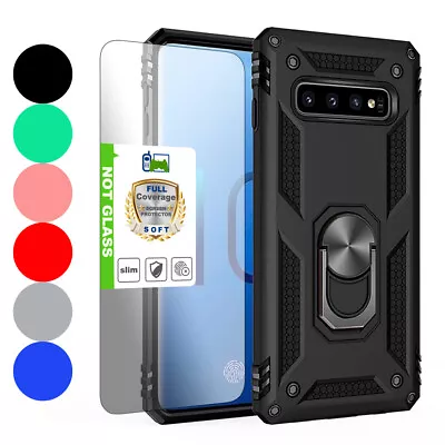 For Samsung Galaxy S9/S10/S10 Plus/S10e/S10 5G Shockproof Ring Stand Case Cover • $9.91