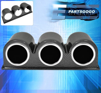 $349.95 • Buy Triple Dash Board Pod Carbon Fiber Meter Oil Pressure Oil Temperature Tachometer
