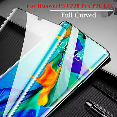 Curved Genuine Tempered Glass Screen Protector For Huawei P30 Pro New Edition • £3.50