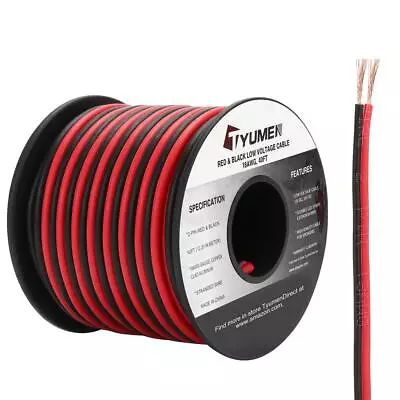 40FT 18 Gauge 2pin 2 Color Red Black Cable Hookup Electrical LED Strips Exten... • $20.50