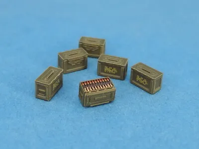 1/35 WWII 50 CAL Ammo Box Set (Closed X27 Openx3 Ammo Beltx3 Decal) • $19.50