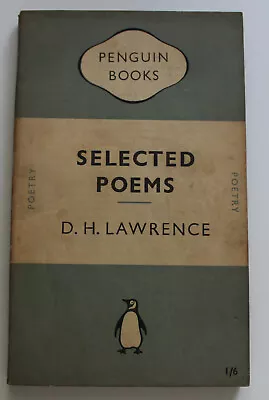 SELECTED POEMS By D. H. Lawrence (Softcover 1950) - PENGUIN BOOKS • $6.23
