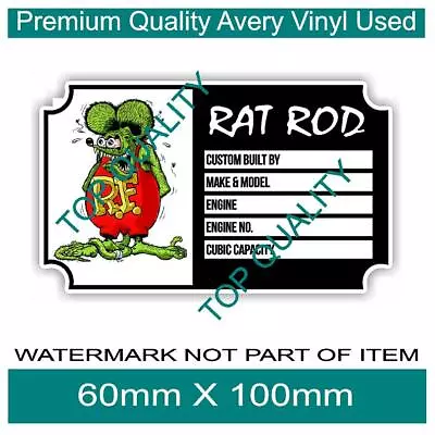 VINTAGE RAT ROD IDENTIFICATION Decal Sticker Americana Rat Rod Hot Rod Stickers • $5.50