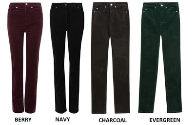 £17.99 • Buy Ex M&S Ladies Straight Leg Corduroy Trousers Cords Cotton Mark Spencer Size 8-22