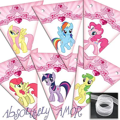 My Little Pony SMALL Bunting 6/12 Flags Party Decoration Birthday Banner/Garland • £2.79