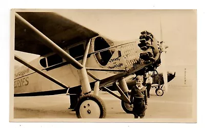 Vintage Photo PROP AIRPLANE Mahoney Ryan VISION OF PREST-O-LITE BATTERIES 1930s • $25