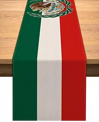 Mexico Independence Day Table Runner Viva Mexico Decoration Indoor Outdoor Pa... • $16.58