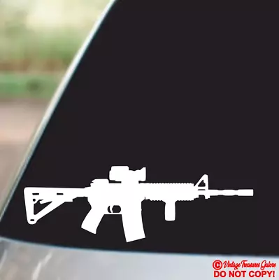 M4 Carbine 5.56 Vinyl Decal Sticker Car Window Wall Bumper Assault Rifle Marines • $2.99