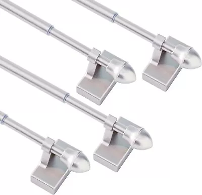 Magnetic Curtain RodsMulti-Use Adjustable Appliance 9-16 Inch 4 Pack Silver  • $35.94