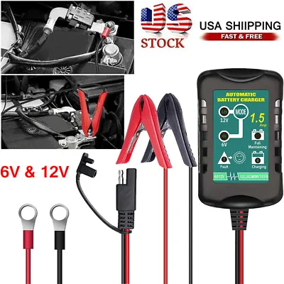 6-12V Automatic Battery Charger Charger Maintainer For Tender Motorcycle Car ATV • $18.92