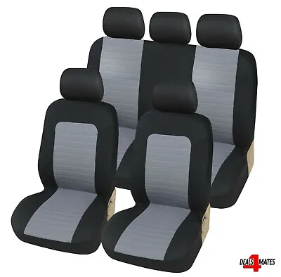 For Mini Cooper Bmw Grey Breathable Fabric Front Rear Car Seat Covers Full Set • £18.99