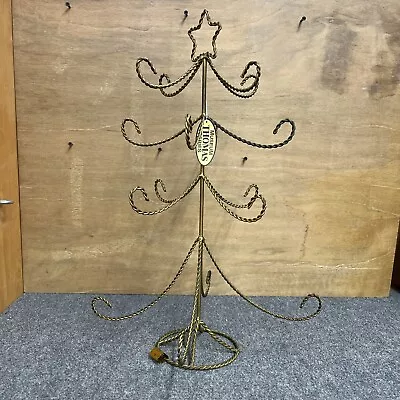 Thomas Pacconi Christmas Ornament Display Tree Shaped Hanger Holder Gold  22   • $19.99