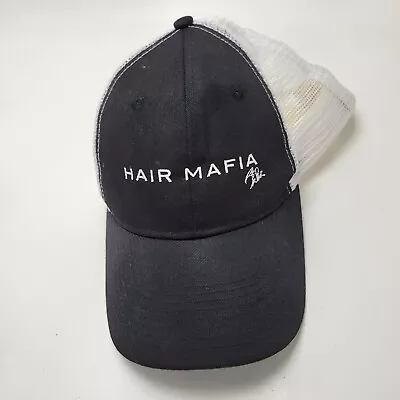 Hair Mafia Hat Cap Black Used Mesh Snapback B48 • $8.99