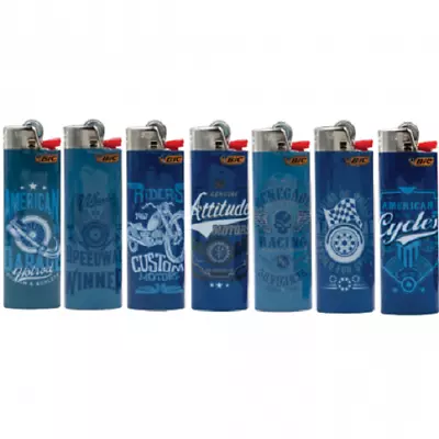 BIC Lighter Engine Blue Cigarette Tobacco Maxi Lighters Bulk 10 Pack • $20.99