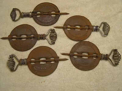 5 Vintage Cast Iron 4  Reversible Wood Stove Dampers 4 Griswold 1 Adams Diamond • $29