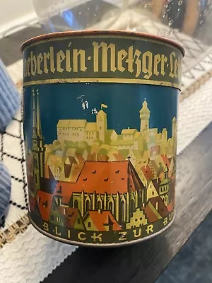 HAEBERLEIN METZGER LEBKUCHEN NURNBERG GERMANY VINTAGE TIN BOX Spiced Cakes  • $19.99