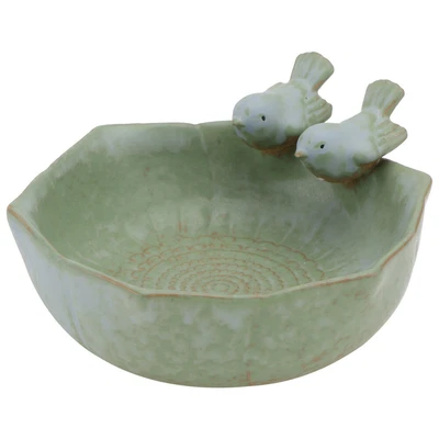 £23.42 • Buy Bird Feeder Ceramics Ceramic Bird Bath Bowl Bee Bath Bowl Green