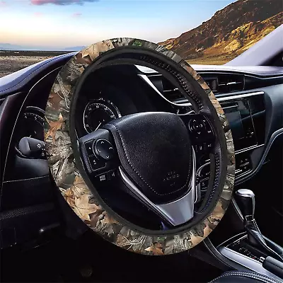 Hunting Camo Print Car Steering Wheel Cover Universal 15 InchCamouflage Car Acc • $17.57